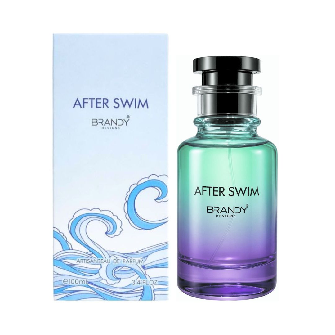 BRANDY AFTER SWIM bottle and box details by Brandy | تفاصيل زجاجة وعبوة BRANDY AFTER SWIM من براندي