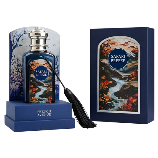 FRENCH AVENUE SAFARI BREEZE bottle and box details by French Avenue | تفاصيل زجاجة وعبوة FRENCH AVENUE SAFARI BREEZE من فرنش أفينيو