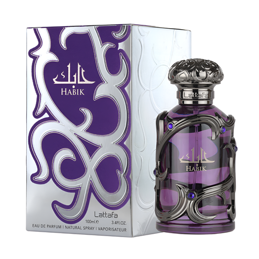 LATTAFA HABIK MEN bottle and box details by Lattafa | تفاصيل زجاجة وعبوة LATTAFA HABIK MEN من لطافة