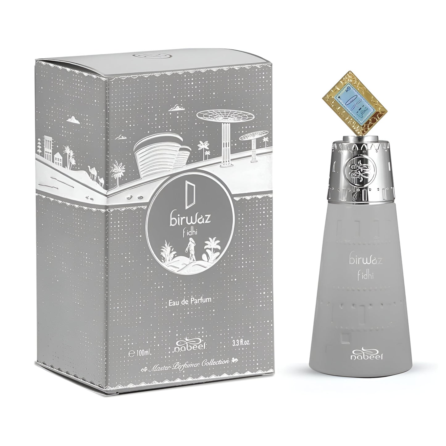 BIRWAZ FIDHI BY NABEEL PERFUMES bottle and box details by Birwaz | تفاصيل زجاجة وعبوة BIRWAZ FIDHI BY NABEEL PERFUMES من دوريا للعطور