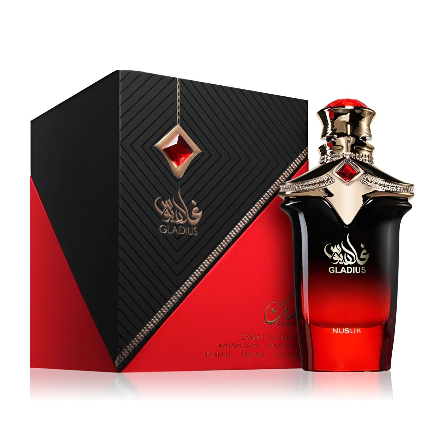 NUSUK GLADIUS bottle and box details by Nusuk | تفاصيل زجاجة وعبوة NUSUK GLADIUS من نسك