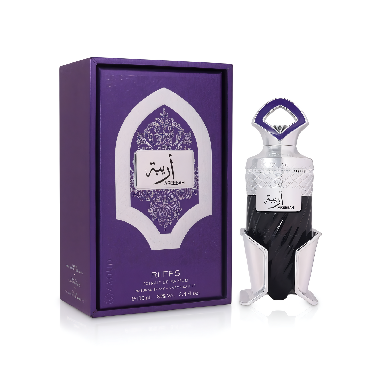 RIIFFS AREEBAH bottle and box details by Riiffs | تفاصيل زجاجة وعبوة RIIFFS AREEBAH من ريفز