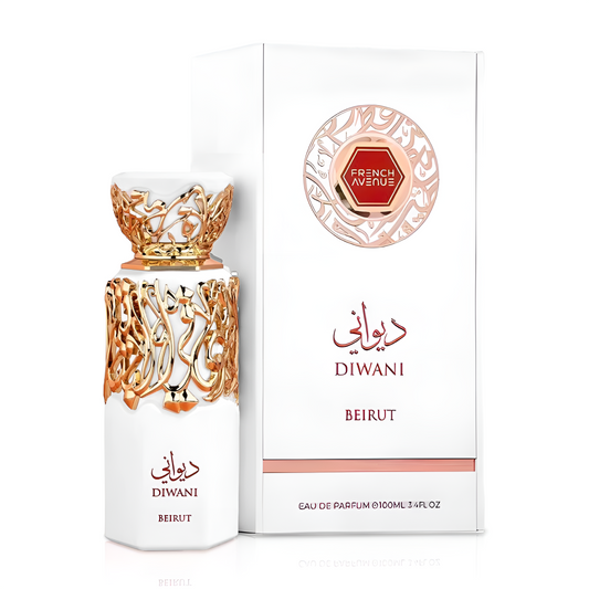 FRENCH AVENUE DIWANI BEIRUT bottle and box details by French Avenue | تفاصيل زجاجة وعبوة FRENCH AVENUE DIWANI BEIRUT من فرنش أفينيو