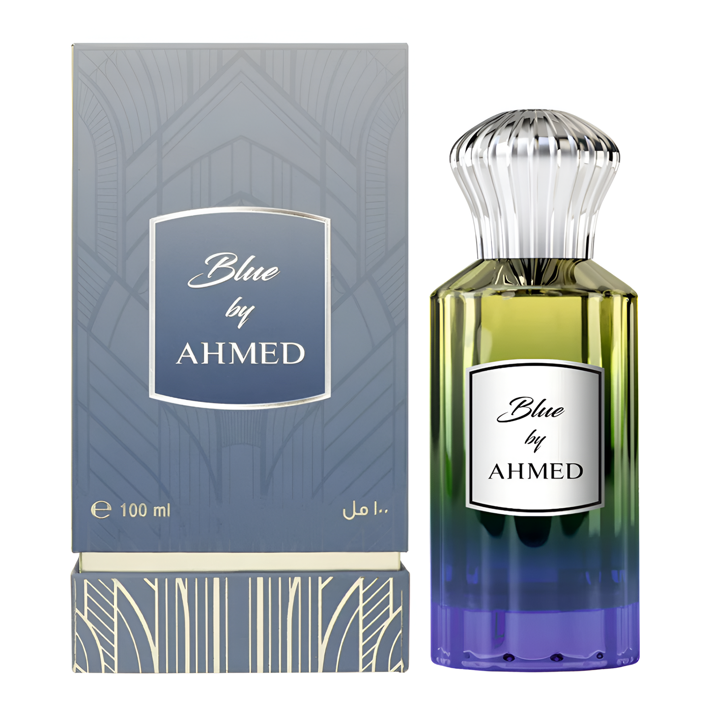 AHMED AL MAGHRIBI BLUE BY AHMED bottle and box details by Ahmed Al Maghribi | تفاصيل زجاجة وعبوة AHMED AL MAGHRIBI BLUE BY AHMED من دوريا للعطور