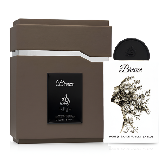 LATTAFA BREEZE bottle and box details by Lattafa | تفاصيل زجاجة وعبوة LATTAFA BREEZE من لطافة