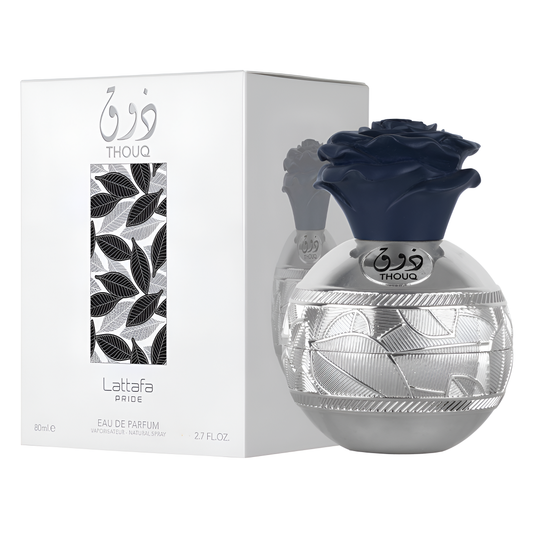 LATTAFA THOUQ bottle and box details by Lattafa | تفاصيل زجاجة وعبوة LATTAFA THOUQ من لطافة