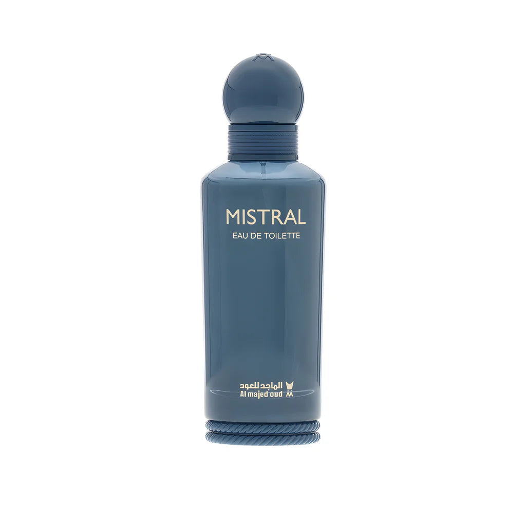 Al Majed Oud Mistral EDP bottle — unisex fresh oriental fragrance