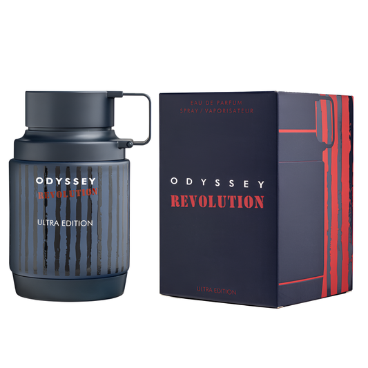 ARMAF ODYSSEY REVOLUTION ULTRA bottle and box details by Armaf | تفاصيل زجاجة وعبوة ARMAF ODYSSEY REVOLUTION ULTRA من أرماف
