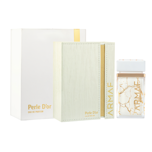 ARMAF PERLE D'OR bottle and box details by Armaf | تفاصيل زجاجة وعبوة ARMAF PERLE D'OR من أرماف