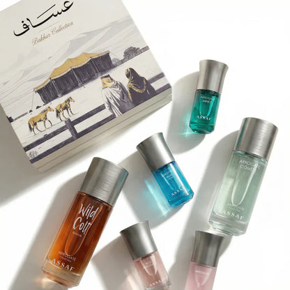 ASSAF BAKHUR GIFTSET bottle and box details by Assaf | تفاصيل زجاجة وعبوة ASSAF BAKHUR GIFTSET من عساف