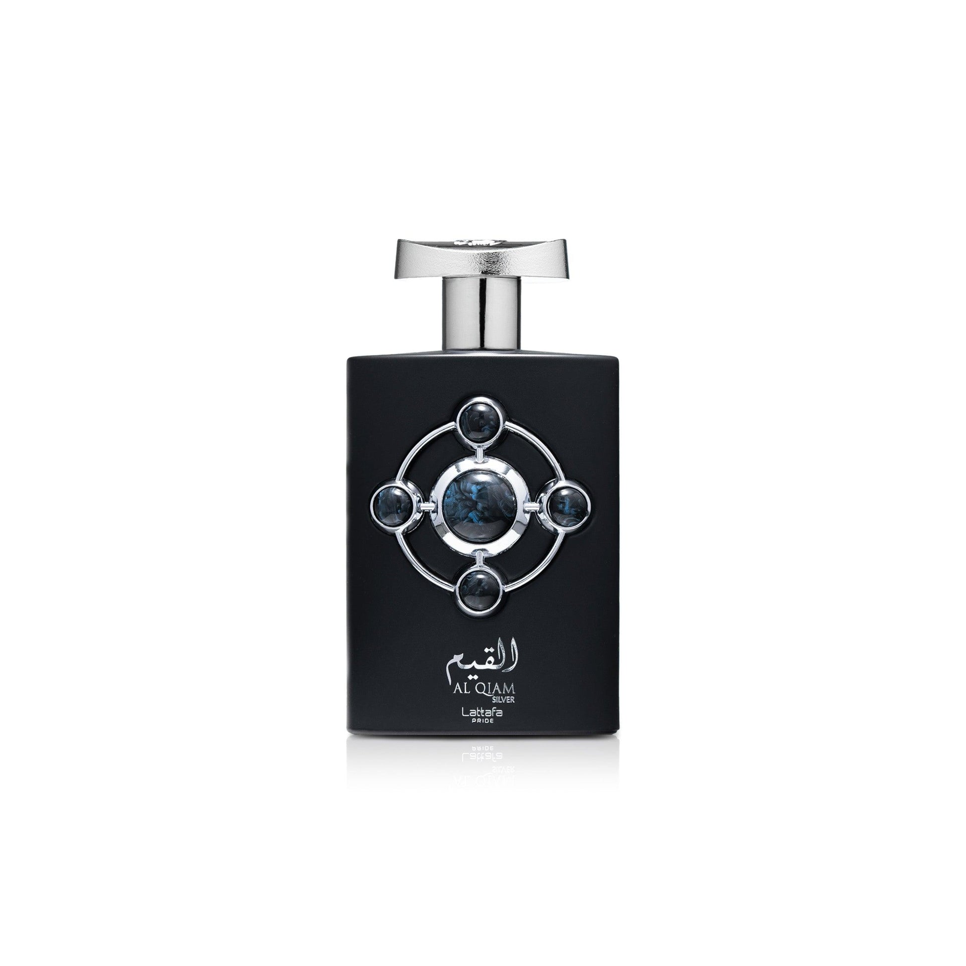 Lattafa AL QIAM SILVER 100 ML bottle — unisex woody aromatic fragrance