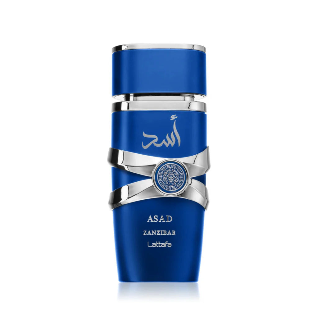 Lattafa ASAD ZANZIBAR FOR UNISEX 100 ML bottle — men's aromatic marine fragrance