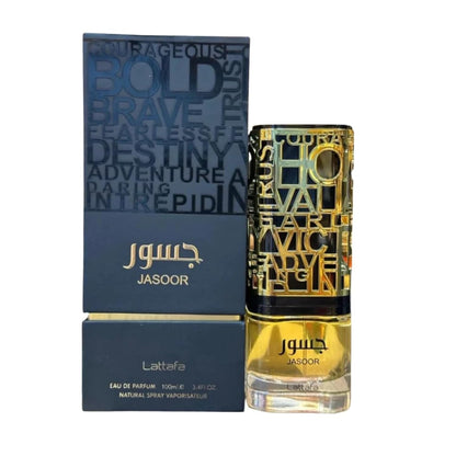 Lattafa JASOOR FOR MEN 100 ML bottle — unisex aromatic leather fragrance