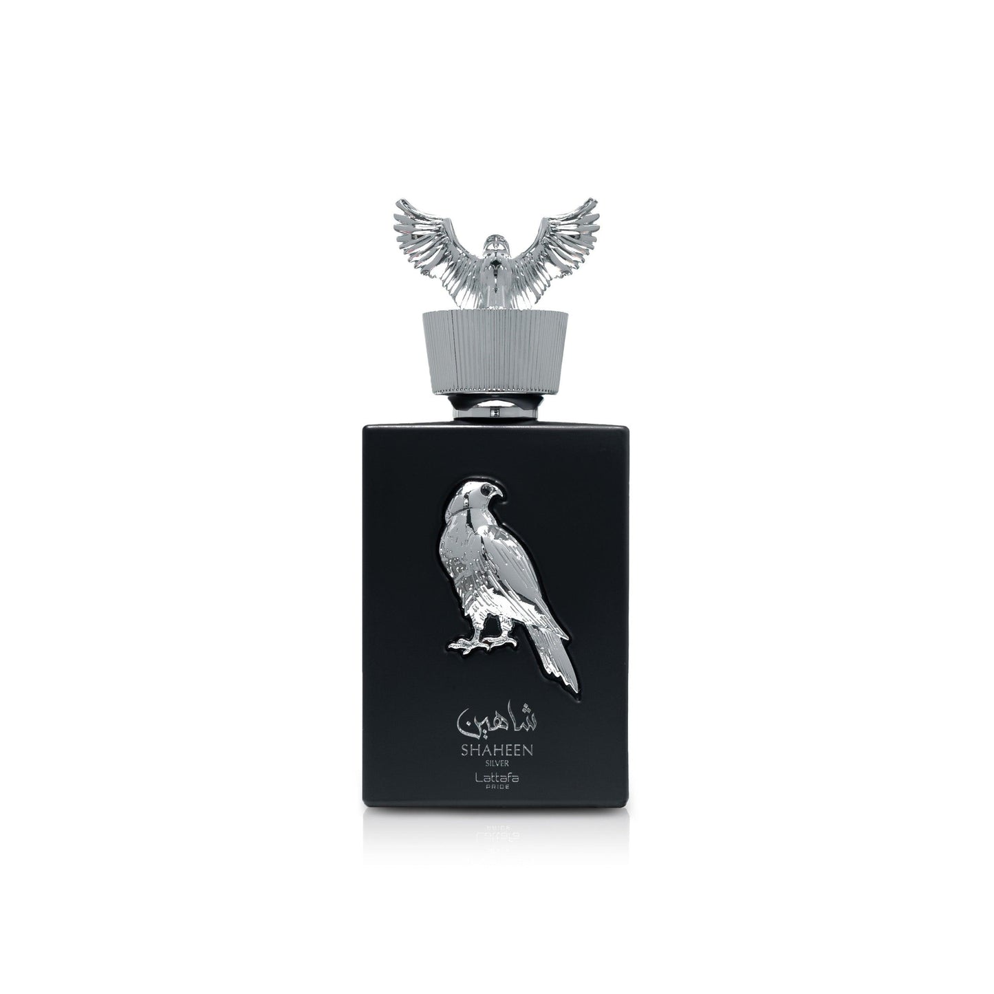 Lattafa SHAHEEN SILVER 100 ML bottle — men's citrus woody fragrance