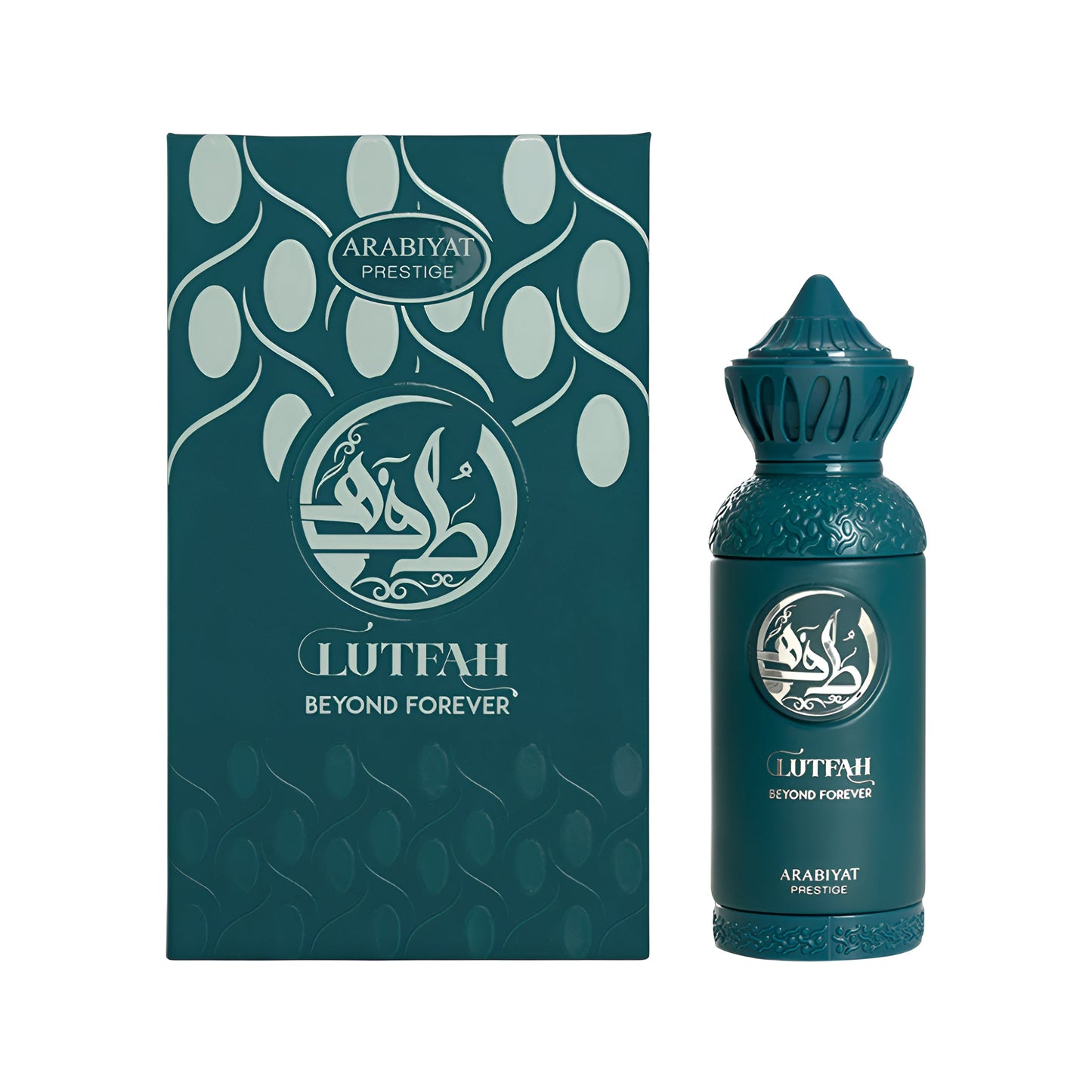 LUTFAH BEYOND FOREVER bottle and box details by Lutfah | تفاصيل زجاجة وعبوة LUTFAH BEYOND FOREVER من لطفة