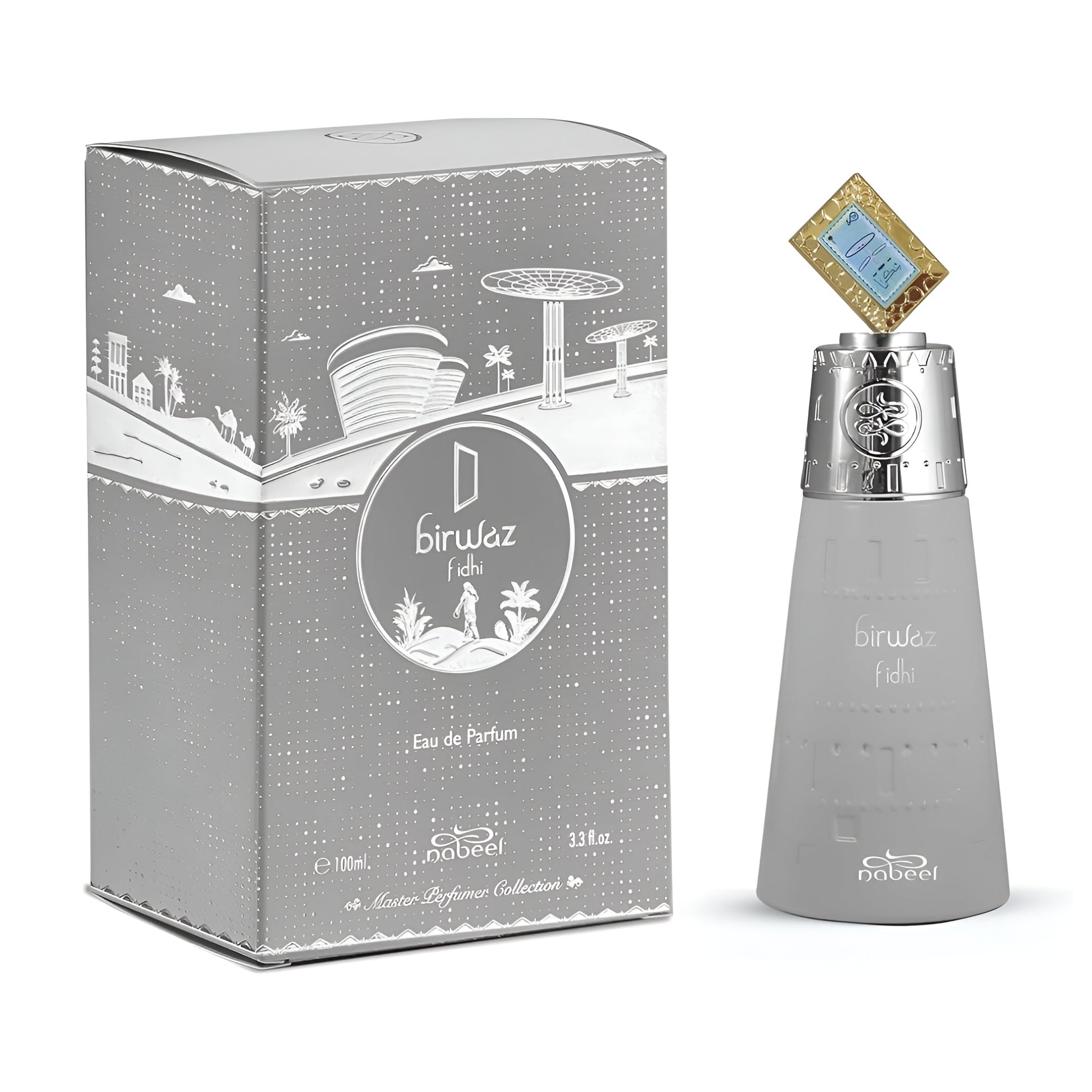 BIRWAZ FIDHI BY NABEEL PERFUMES bottle and box details by Birwaz | تفاصيل زجاجة وعبوة BIRWAZ FIDHI BY NABEEL PERFUMES من دوريا للعطور