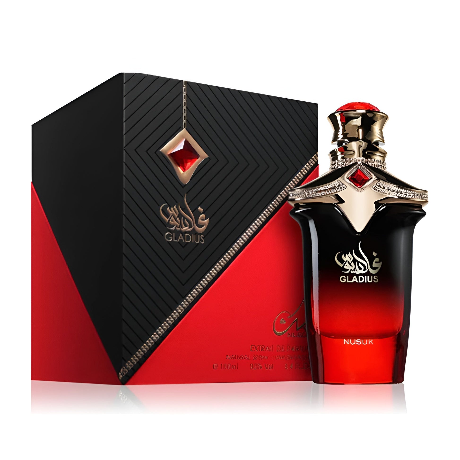 NUSUK GLADIUS bottle and box details by Nusuk | تفاصيل زجاجة وعبوة NUSUK GLADIUS من نسك