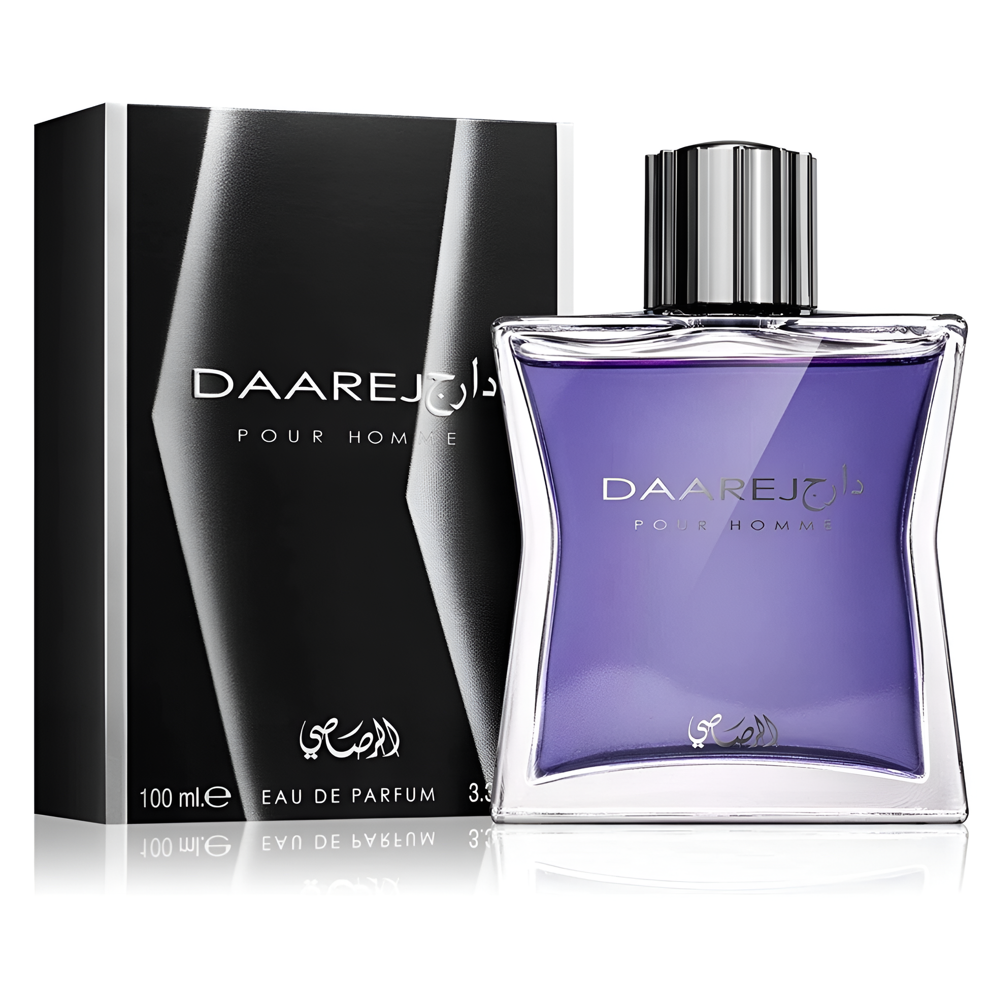 RASASI DAAREJ bottle and box details by Rasasi | تفاصيل زجاجة وعبوة RASASI DAAREJ من الرصاصي