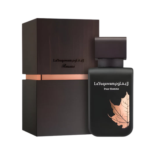 RASASI LA YUQAWAM POUR HOMME bottle and box details by Rasasi | تفاصيل زجاجة وعبوة RASASI LA YUQAWAM POUR HOMME من الرصاصي