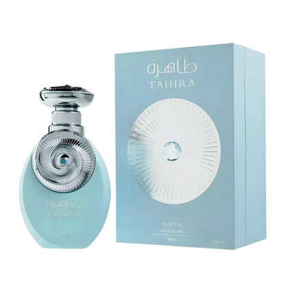 RIIFFS TAHIRA bottle and box details by Riiffs | تفاصيل زجاجة وعبوة RIIFFS TAHIRA من ريفز