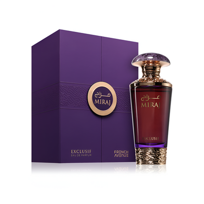 FRENCH AVENUE MIRAJ EXCLUSIF bottle and box details by French Avenue | تفاصيل زجاجة وعبوة FRENCH AVENUE MIRAJ EXCLUSIF من فرنش أفينيو