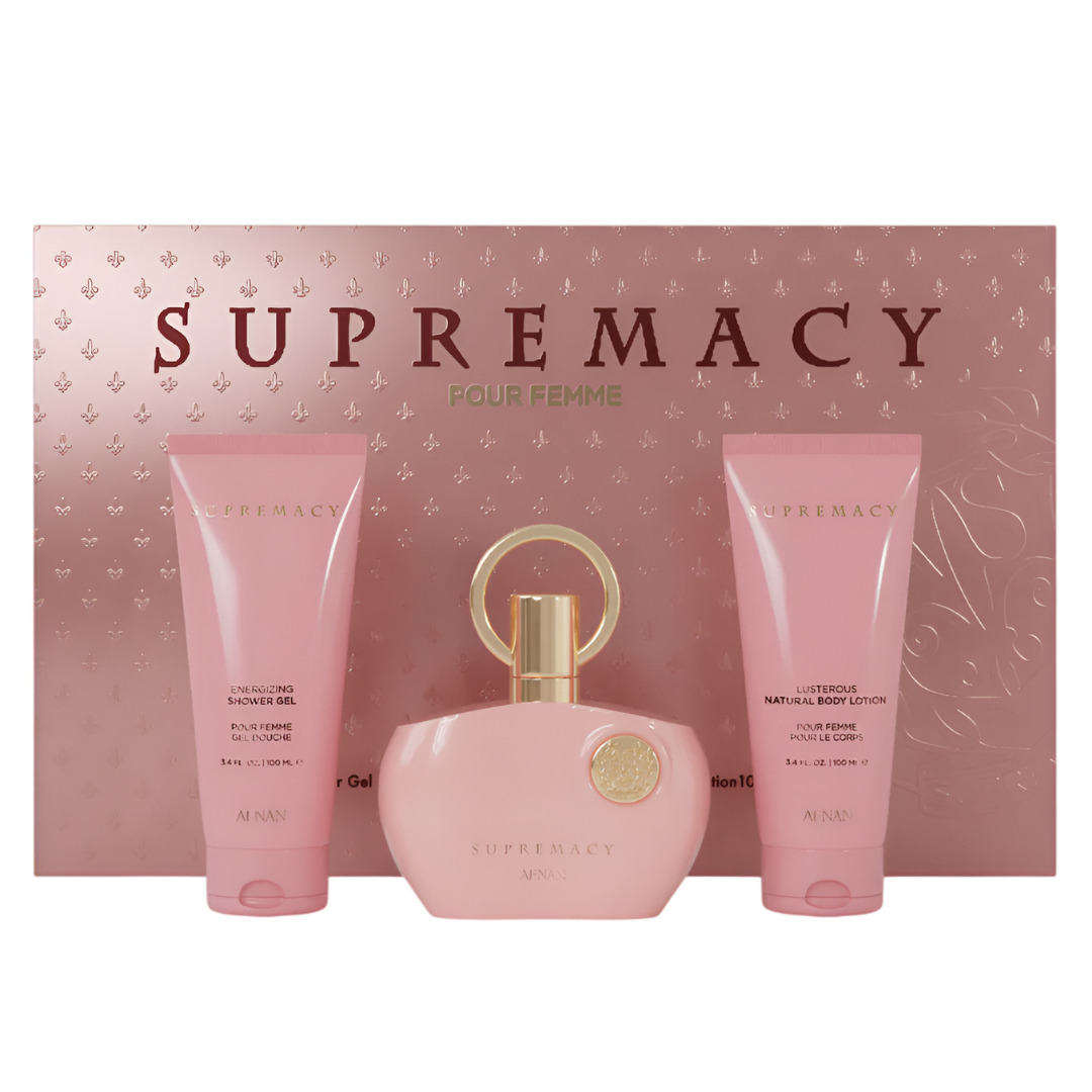 AFNAN SUPERMACY PINK GIFTSET by Afnan original perfume gift set in Qatar | طقم هدايا عطري AFNAN SUPERMACY PINK GIFTSET الأصلي من أفنان في قطر