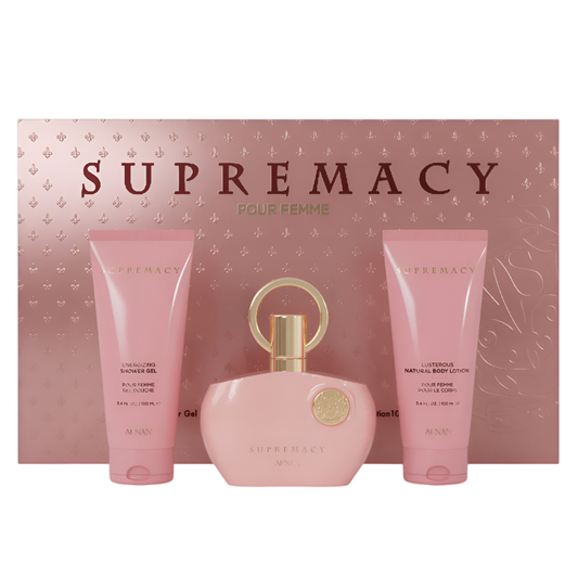 AFNAN SUPERMACY PINK GIFTSET by Afnan original perfume gift set in Qatar | طقم هدايا عطري AFNAN SUPERMACY PINK GIFTSET الأصلي من أفنان في قطر