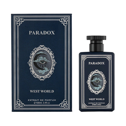 WEST WORLD PARADOX bottle and box details by West | تفاصيل زجاجة وعبوة WEST WORLD PARADOX من دوريا للعطور