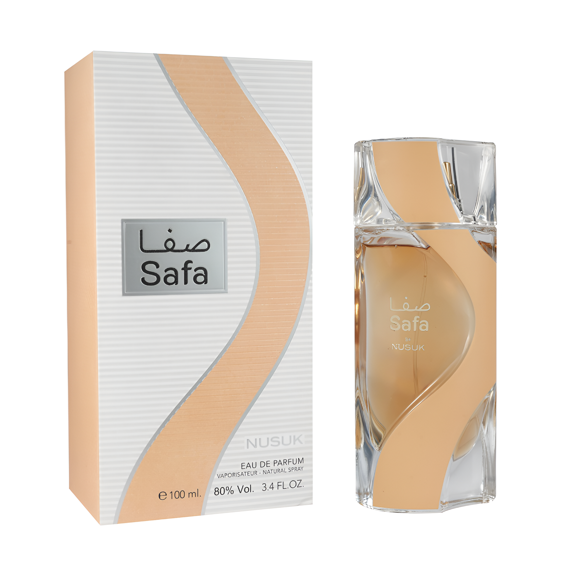 NUSUK SAFA bottle and box details by Nusuk | تفاصيل زجاجة وعبوة NUSUK SAFA من نسك