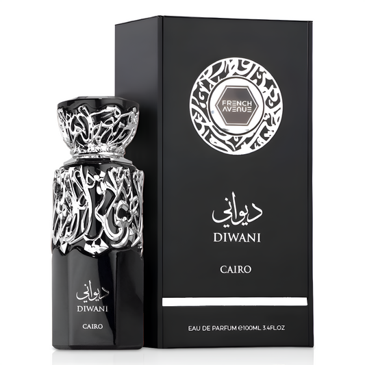 FRENCH AVENUE DIWANI CAIRO bottle and box details by French Avenue | تفاصيل زجاجة وعبوة FRENCH AVENUE DIWANI CAIRO من فرنش أفينيو