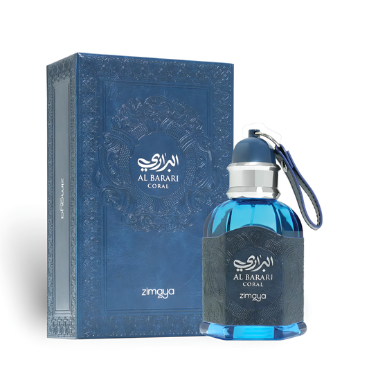 ZIMAYA AL BARARI CORAL bottle and box details by Zimaya | تفاصيل زجاجة وعبوة ZIMAYA AL BARARI CORAL من زيمايا