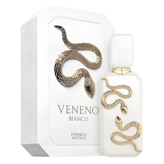 FRENCH AVENUE VENENO BIANCO bottle and box details by French Avenue | تفاصيل زجاجة وعبوة FRENCH AVENUE VENENO BIANCO من فرنش أفينيو