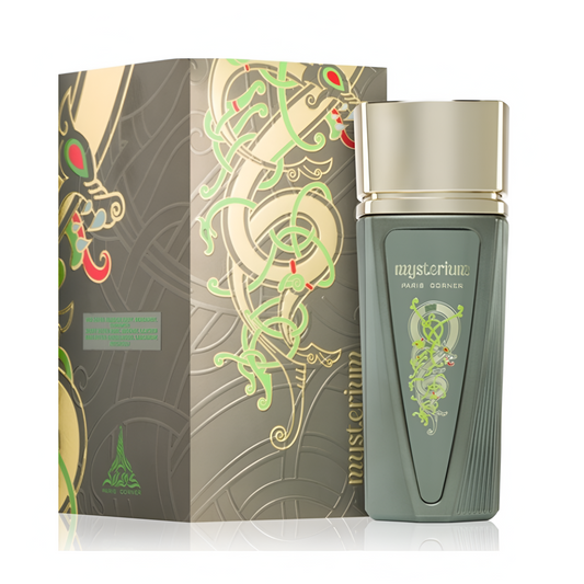PARIS CORNER MYSTERIUM bottle and box details by Paris Corner | تفاصيل زجاجة وعبوة PARIS CORNER MYSTERIUM من باريس كورنر